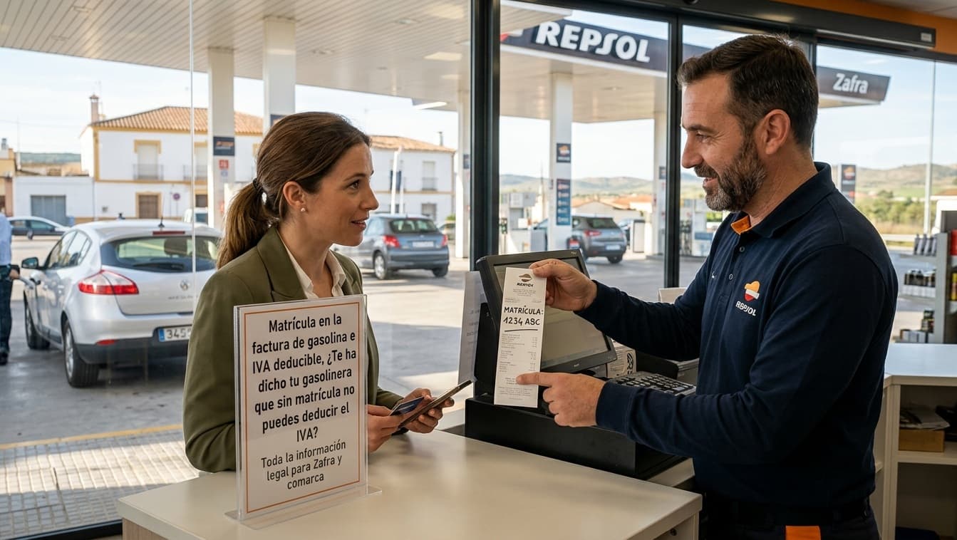 matricula factura gasolina iva deducible